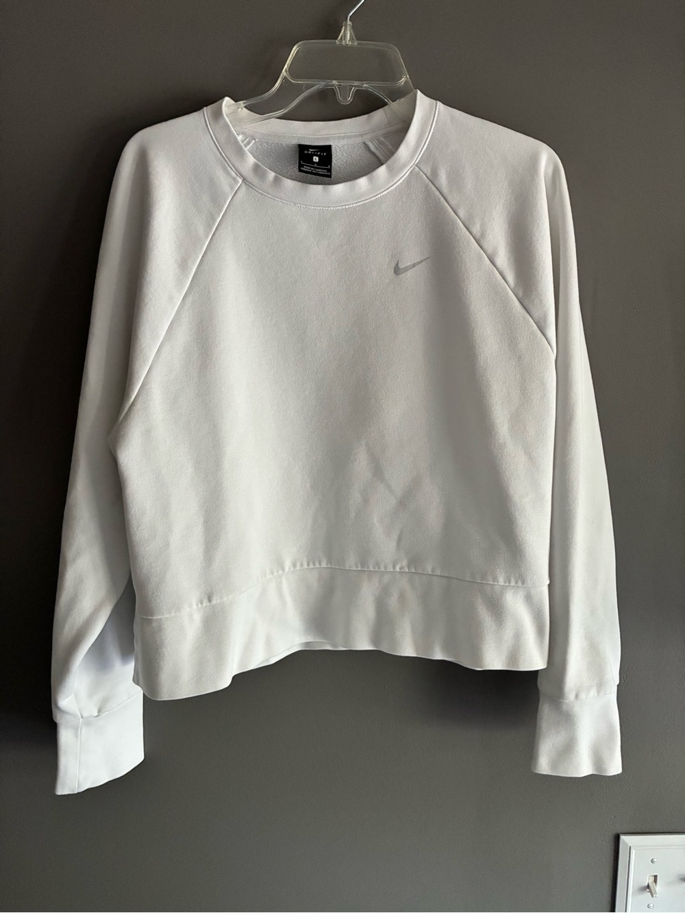 Nike Women’s White Crewneck Sweatshirt With Back Cut-Outs